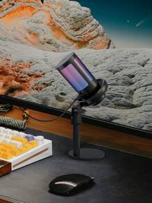 ميكروفون ضغطي RGB Esports لألعاب الكمبيوتر مزود بقابس USB