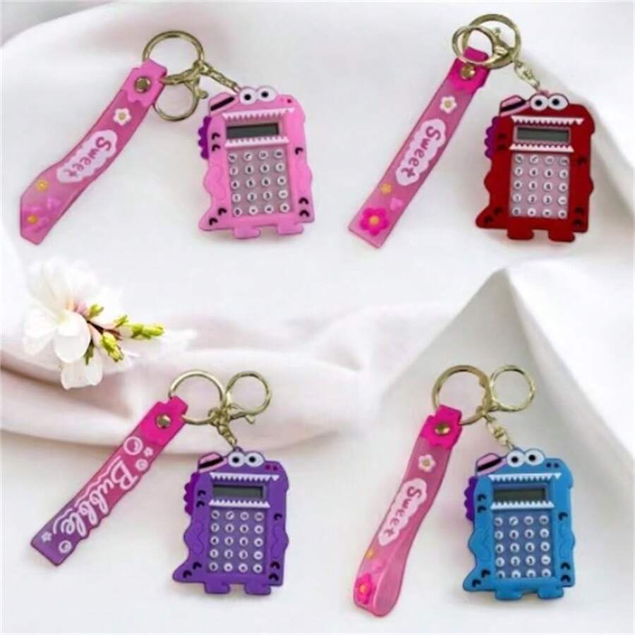 2Pcs Novelty New Calculator Keychain Maze Toy Key Ring Kids Classic Backpack Pendant Gift Cartoon - Meninos - 5 - 查看 1