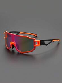 One-Piece Frameless Casual Sports Eyeglasses For Women, Suitable For Outdoor Activities Like Cycling, Hiking, Climbing, Tennis - Unisex Anti-Wind And Anti-Sand Frame