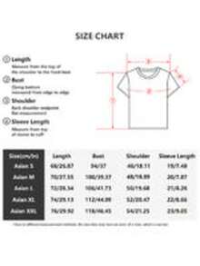Made In Japan, Spring/Summer Cotton, Round Neck, Loose Fit, Versatile, Simple, English Print Short-Sleeve T-Shirt - 黑色 - 查看 8