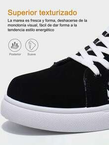 Los hombres de la moda personalizada vamp patrón de punta redonda de encaje hasta zapatos de lona de alta parte superior, tenis para hombre, pisos transpirables casuales y confortables, botas altas de los hombres, adecuados para el otoño y el invierno de excursión, viajes, desplazamientos diarios, danza de la calle, citas, caminar, ir de compras y el uso diario. - Blanco y Negro - Ver 6