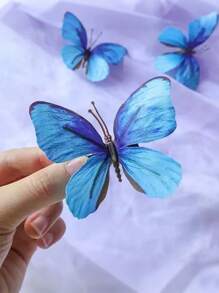 5/10 Stück neue Stoffimitationsschmetterling Haarspangen, vintage bunte lebendige Schmetterling DIY Haaraccessoires für Strand, Fotoshooting, Braut, geeignet für den täglichen Gebrauch und als Festivalgescenke, Krabbenhaarklammern, Haarspangen