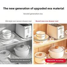 1 pièce Tapis de placard anti-adhérent et antidérapant à motif chrysanthème, tapis de tiroir de réfrigérateur, tapis de réfrigérateur imperméable en EVA, tapis de placard, tapis de table simple. Convient pour les écoles, les bureaux, les maisons et les voyages