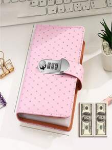Password Locked Transparent Cash Storage Diary Book, 6-Colors Available, Girls' Favorite, Secure Storage For Cash, Coins, Bills, INS Style Colorful Saving Book, Gift For Girlfriend's Birthday