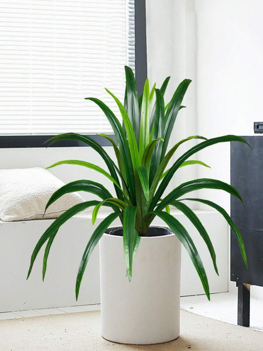 60cm Tall Artificial Spider Plants Tropical Orchid Plants Plastic Green Sword Leaf Fake Dragon Beard Grass For Home Garden Office Wedding Decor Without Pot 1pc - Multicolor - View 1
