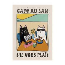 1 Stück / 3 Stücke Wandkunst Poster Optional Rahmen Vintage Tiere Retro Küche Leinwand Poster Katze Koch Kunst Druck Geschirr Wandkunst Bilder Schlafzimmer Küche Wohndekoration Geschenkideen, geeignet für Wohnzimmer Schlafzimmer Dekorationsbilder, geeignet für Wohn- und Studentenwände, Wohnzimmer und Bar Dekoration, Essbereich oder Bad Dekoration, Raumdekoration, hochwertig, Leinwandkunst für Innen-/Außenbereich, ohne Rahmen