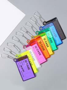 1 pieza Soporte transparente para tarjeta de autobús, protector de tarjeta de identificación/tarjeta de crédito, accesorio antiperder para mochila (tarjeta no incluida) para billetera de mujer, mini billetera, monedero, llavero de tarjetero