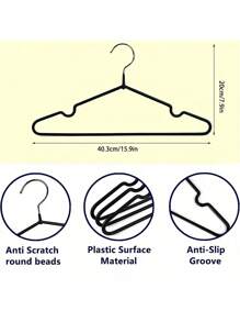 1/5/10pcs Non-Slip Metal Hangers, Heavy Duty Suit Shirt Jacket Hangers With Round Indentation For Dresses