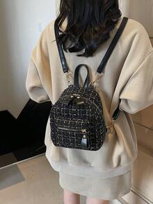 Mini Backpack For Women, New Korean Fashion Casual Versatile Minimalist Solid Color High-Quality Backpack - Multicolor - View 5