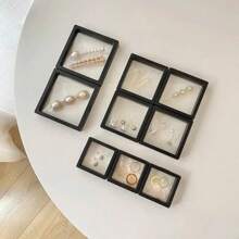 10pcs PE Film Storage Boxes, Transparent Floating Membrane Boxes For Jewelry Ring Pendant Accessories Storage, Anti-Oxidation