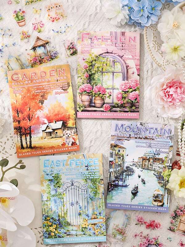 20pcs/Set Stickers For Scrapbooking, PET Sticker Pack, Romantic & Aesthetic Stickers For Planner, DIY Decorative Materials, Gifts,School Supplies,Back To School