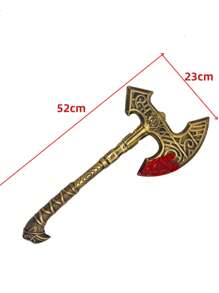 1pc Plastic Imitation Axe Weapon, Primitive/Viking/Pirate Cosplay Costume Party Decoration Prop