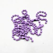 50 cái/lô 12cm Chuỗi hạt bi sắt nhiều màu phù hợp với móc chìa khóa Móc chìa khóa Búp bê Nhãn tay Thẻ kết nối Tự làm đồ trang sức - 50 chuỗi - Xem 28
