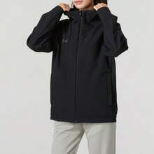 Under Armour男女同款外套2026春季新款運動休閒防風連帽搖粒絨複合外套24600408-001 - 黑色 - 查看 2
