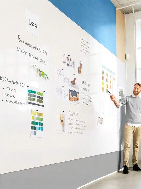 1 Roll Whiteboard Wallpaper - Wipeable, Removable, And Reusable For Writing, Drawing, And Graffiti - Perfect Decorative Solution For Office And Home Walls