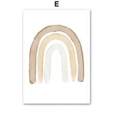 1pc Boho Bear Elephant Butterfly Rocking Horse Rainbow Wall Art Canvas Painting Posters And Prints Pictures For Room Decor Optional Frame,Wall Art With Frame - Multicolor - View 23