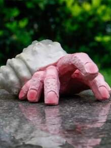 1 Pc Finger Crab Sculpture, Garden Decor And Home Decor, Interesting Halloween Home Decor, Tabletop Decor