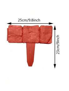 30 件塑料花园景观草坪边缘栅栏边框适用于露台、庭院、秋季装饰，易于安装户外菜园草坪景观栅栏分隔器 - 彩色 - 查看 8