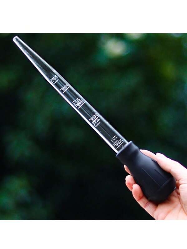 Schwarze graduierte Pipette mit Skala, Plastiktropfer Messröhre für Labor Küche Backen Werkzeug, 28 ML, 6 Stück