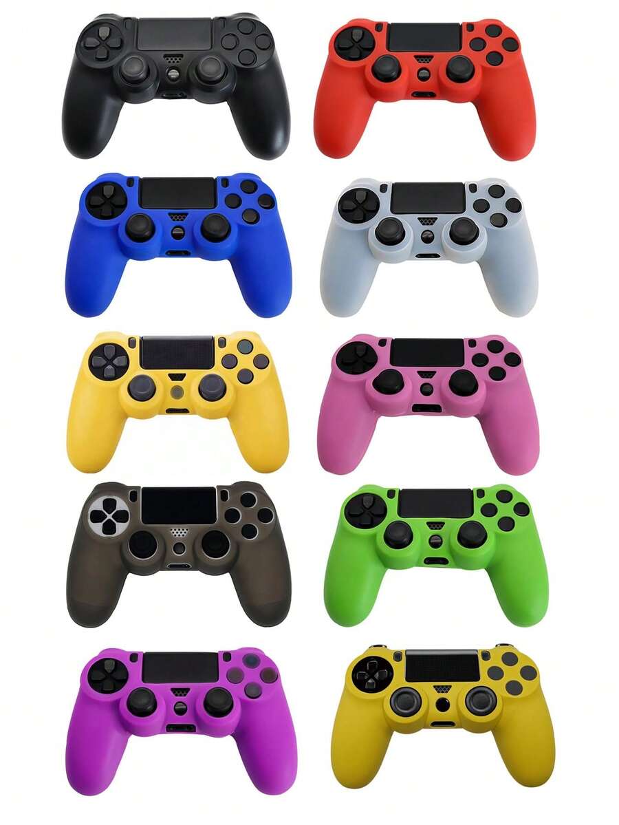 1pc PlayStation 4 Controller Cover, Silicone Game Protective Case, Anti-Slip Anti-Scratch Anti-Dust, Enhanced Gameplay Experience, Soft & Comfortable Silicone Material - Multicolor - View 1