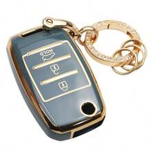 Anti-Drop Anti-Dust Key Case; TPU Car Key Remote Control Protective Shell, Suitable For KIA RIO CEED SPORTAGE SORENTO NIRO K3 Carens Cadenza Carnival Optima - Protective Flip Remote Key Shell - Horseshoe Buckle 5 - View 4