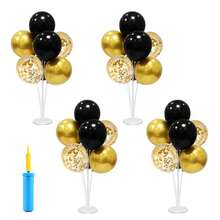 Black And Gold Party Decorations Balloon Stand Table Centerpieces For Birthday Wedding Retirement Anniversary Father's Day Halloween New Years Graduation Decorations 2025 - Multicolor - View 1