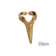 10pcs Hair Division Tool Gothic Nail Finger Role-Playing Claw Metal Full Finger Ring, Used For Hair Braiding, Curly Hair Styling, Hair Extensions, Wigs And Hair Accessories Halloween