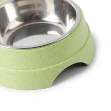 Bols doubles en acier inoxydable pour chiens et chats - base antidérapante - parfaits pour la nourriture et l'eau - faciles à nettoyer