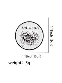 1 PIEZA Insignia de esmalte con cita divertida "Confundido" Broche Pines Alfileres de solapa Insignia para mochila Accesorios de ropa Joyería de moda Regalos para amigos