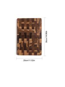 1 pieza Tabla de cortar reversible de madera de acacia, imprescindible en la cocina, tabla de cortar de madera natural saludable con asas, tabla de cortar de madera duradera para carne, verduras y frutas, regalo de cocina
