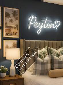 Custom Name Neon Sign, Wedding Decor, Name Neon Sign, Led Neon Sign For Kids, Personalized Gifts, Bedroom Decor, Home Decor USB Led Light, Birthday Gifts, Nursery Sign Nursery Letters Children's Decor Nursery Decor Unique Ideal Gifts For Him Her, For Children's Day, For Father's Day, For Graduation, For Weddings,