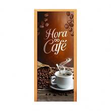 Felicita Party Decorative Door Cover 3D Sublimated Fabric 0.85x2.10 Coffee