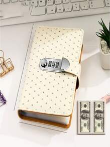 Password Locked Transparent Cash Storage Diary Book, 6-Colors Available, Girls' Favorite, Secure Storage For Cash, Coins, Bills, INS Style Colorful Saving Book, Gift For Girlfriend's Birthday