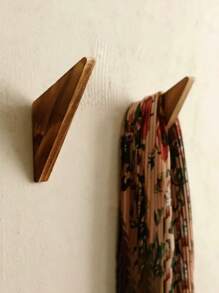 Ganchos de pared de madera hechos a mano en estilo rústico, ideales para colgar abrigos, sombreros en entradas, dormitorios y baños