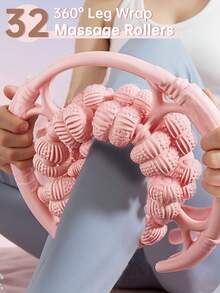 32-Wheel Massage Roller, Anti-Cellulite Massager, Body And Leg Slimming Roller, Yoga Training Device, Embracing-Style Pilates Muscle Relaxation Roller Gym Accessories - Multicolor - View 2