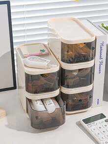 1pc Multi-Purpose Desktop Organizer – Storage For Makeup Brushes, Cosmetics, Stationery & Utensils | Fits Bathroom, Office & Kitchen - Multicolor - View 4