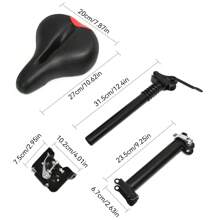 Asiento plegable con amortiguación ajustable para patinete eléctrico de 10 pulgadas, cojín suave apto para KUGOO M4/M4 Pro sin necesidad de taladrar