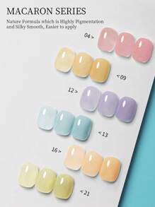 RS NAIL Esmalte de uñas en gel tipo macaron de RSNAIL, colores pastel y brillantes para primavera y verano. Esmalte en gel de colores dulces y caramelo para manicura salon DIY en casa, regalo para mujeres