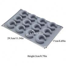 1pc Silicone Floral Dessert Baking Mold, Rose, Shell, Moon Shaped Mini Cake, Chocolate, Pudding, Mousse Mold, DIY Handmade Soap, Candle, Resin Casting Mold - Multicolor - View 18