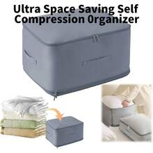 NetHong Clothes Storage Bags Zipped Organizer Underbed Wardrobe Cube Closet Boxes - Blue - View 7