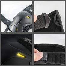 4pcs/Set Compact All-Season Motorcycle Protective Gear, Removable PP Shell Knee Pads & Elbow Pads, Anti-Fall Anti-Collision, Lightweight And Breathable