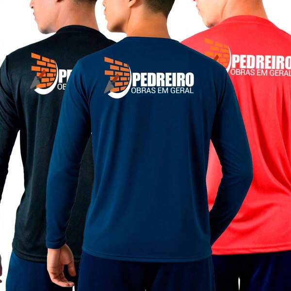 Kit 3 Camisetas Para Pedreiro Trabalho Uniforme Profissional