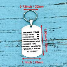 Thank You Gift Graduation Gift Keychain For Mentor Boss Supervisor Teacher Leaving Going Away Retirement Keyring For Colleague Coworker Car Accessories Bag Charm Backpack For School - Silver - View 4