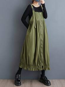 Women Midi Dresses - Green - View 3