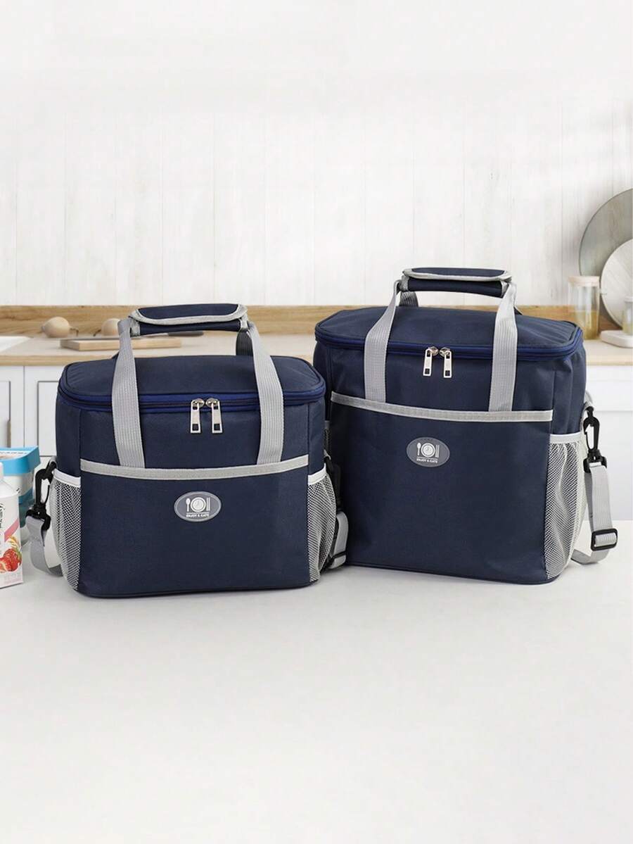 1 buah Tas Bekal Aluminium Tebal, Tas Kotak Nasi, Tas Bento Berinsulasi, Cocok untuk Pekerja Kantoran, Siswa Sekolah Dasar, Tas Bawaan Beras, Perlengkapan Sekolah, Tas Jinjing Luar Ruangan