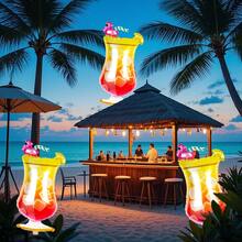 6 sztuk/zestaw nowych balonów foliowych na koktajle, odpowiednie na kurort, imprezę przy basenie, plażę, bar, Hawaje, lato, wesele, zaręczyny, rocznicę, dekoracje na przyjęcie urodzinowe