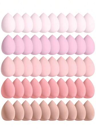 50pcs Makeup Sponge Blender, Makeup Sponge Set, Multi-Color Makeup Sponge, Foundation Blending Beauty Sponge, Wet And Dry Makeup Sponge, Cream And Powder For Flawless, Latex-Free Wet And Dry Foundation Makeup, Foundation For A Perfect Base, For Liquid, Cream And Powder Foundation, Latex-Free Dual-Use Makeup Puff For All Skin Types,Makeup,Cheap,Room Decor,Vanity,Travel,Bedroom,Makeup Accessories,Puff,Makeup Blender,Powder Puff,Makeup Sponge,Cheap,Stocking Stuffers,Makeup,Makeup Tools,Cheap Stuff,Gifts,Gifts For Women,Christmas Gifts