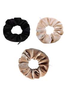 5 pezzi/3 pezzi/1 pezzo, Elastici per capelli neri creativi con strato nascosto, porta monete e chiavi, accessorio portatile con tasca segreta per chiavi, contanti, auricolari, articoli da viaggio, vacanze, ritorno a scuola, vacanze, estate, casa, regalo, festival