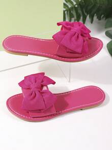 Sandal Wanita Model Terbaru Musim Panas 2024 dengan Pita, Gaya Liburan, Sol Lembut, Ukuran Besar, Sandal Pantai Wanita - Rose Red - View 8