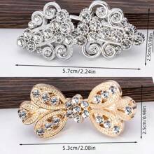 2/3 pièces de clips vintage en argent pour pull, clips pour col de cardigan, décoration de mode pour écharpe, châle et chemise